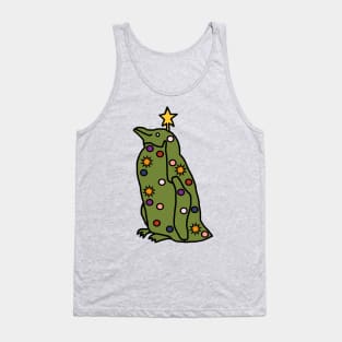 Funny Christmas Tree Penguin Tank Top